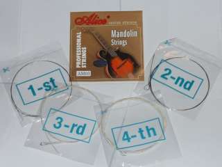   Strings Set 8 Strings E A D G Stainless Steel, Sliver Plated Copper