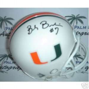  Brock Berlin signed Miami Hurricanes Mini Helmet Sports 