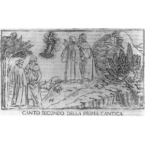  Canto Secondo della Prima Cantica,Dante,Virgil,Perme 