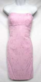 NICOLE MILLER Floral Lavender Pink Strapless Dress 2  