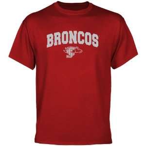  Santa Clara Broncos Cardinal Logo Arch T shirt Sports 