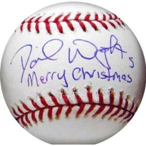 Signed David Wright Ball   Inscribed Merry Christmas   Autographed 