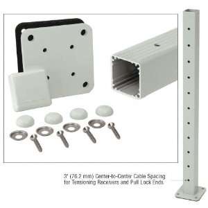 CRL Agate Gray 42 (1066 mm) Tall Cable Receiver Post Kit Prepped for 