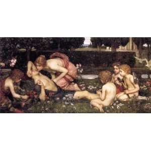   Waterhouse   24 x 12 inches   The Awakening of Adonis