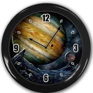  3D Space Sci Fi Landscape Wall Clock Black Great Unique 
