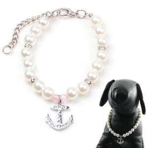  Alfie Couture Designer Pet Jewelry   Alea Pearl Necklace 