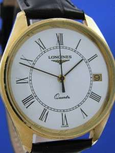 Mans Vintage Longines Gold Plated Watch W/Roman Dial (55000)  
