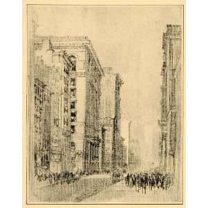 1909 Joseph Pennell B. Altmans Fifth Avenue NYC Print 