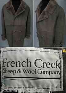   FRENCH CREEK Marlboro Man RUGGED SHEEPSKIN Shearling COAT Jacket 44