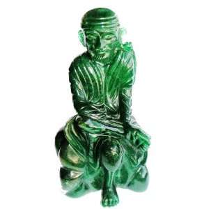  Aventurine Sai Baba 01 Rare Sculpture Carving Saint Holy 