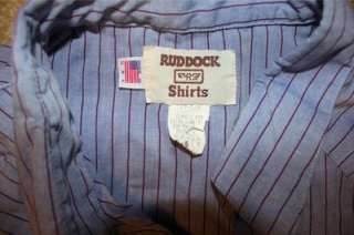 Vintage Ruddock western Shirt chambray striped XL extra large  