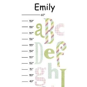    Personalized Alphabet v6 Canvas Growth Chart 