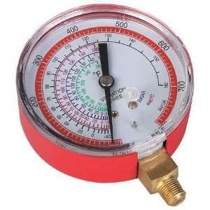 YELLOW JACKET 49137 Item 3 1/8 In Red Pressure Gauge