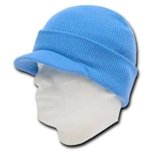  by Decky SKY BLUE CURVED VISOR BEANIE JEEP CAP CAPS HAT 