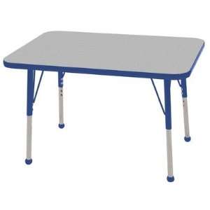  24x36 Rectangular Adjustable Activity Table in Gray Edge 