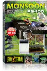 the exo terra monsoon rs400 is a programmable rainfall system suitable 