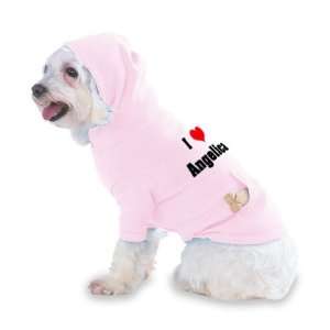  I Love/Heart Angelica Hooded (Hoody) T Shirt with pocket 