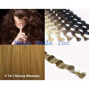  Deep Wave Curly Micro Ring Links Needle Stick Head I Tip Human Hair 