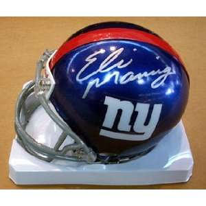  Eli Manning Autographed Mini HelmetNew York Giants Sports 