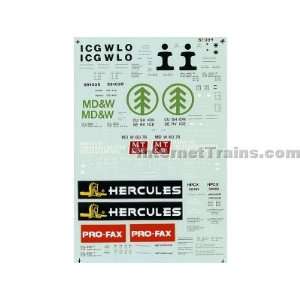  Microscale HO Scale Freight Car Decal Set   ICG/MT&W 