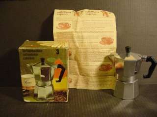 New Stovetop Expresso Coffee Maker Italy Italian Coffee with Box 