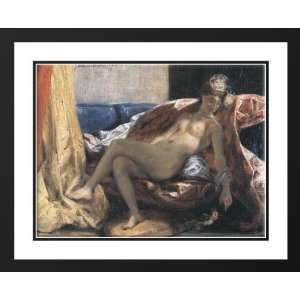  Delacroix, Eugene 36x28 Framed and Double Matted Woman 