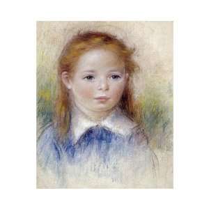  Portrait De Fillette by Pierre Auguste Renoir. size 17 
