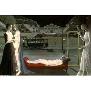  FRAMED oil paintings   Paul Delvaux   24 x 16 inches   The 