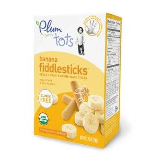 Plum Organics Fiddlesticks Snack Sticks, Banana, 2.12 Ounce Boxes 