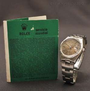 ROLEX OYSTER PERPETUAL DATE AUTOMATIC CHRONOMETER CERTIFIED MENS WATCH 