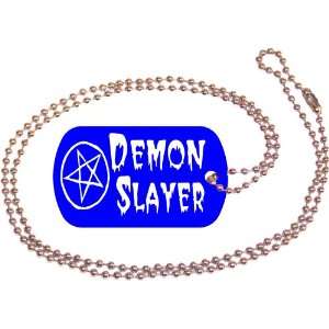  Demon Slayer Blue Dog Tag with Neck Chain 