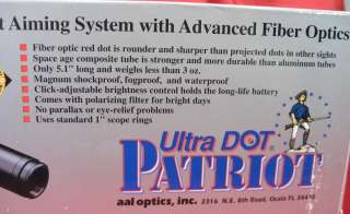 Here is an ULTRA DOT PATRIOT Red Dot Sight which I believe is new 