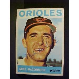 Mike McCormick Baltimore Orioles #487 1964 Topps Autographed Baseball 