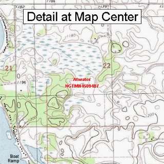 USGS Topographic Quadrangle Map   Atwater, Minnesota (Folded 