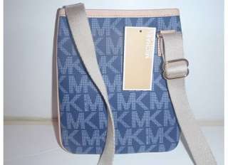 NEW Authentic Michael Kors Signature Crossbody Blue NWT  