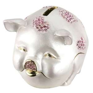  Swarovski Crystal Pave Piggy Bank Box GAD2870 PK