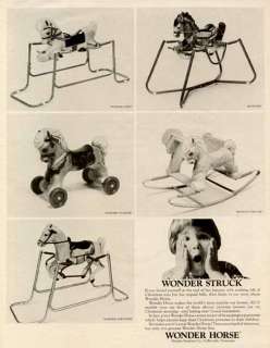 FIVE NEW ROCKING HORSES IN 1967 AD FOR WONDER HORSE  