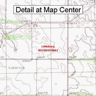   Map   Littleburg, South Dakota (Folded/Waterproof)