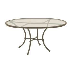 com Landgrave Hacienda Cast Aluminum 42 x 84 Oval Glass Dining Table 