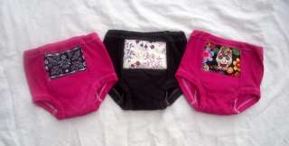 New Girls Toddler Rockabilly Punk Potty Training Pants Black Pink 