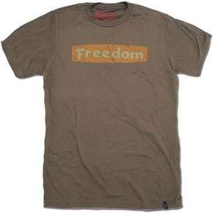 Roland Sands Designs Freedom T Shirt   Small/Brown 