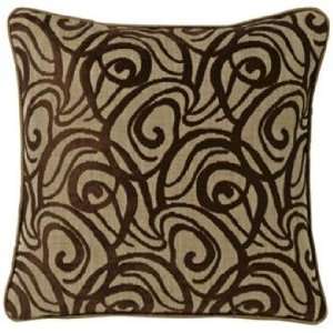  Chocolate Babylon Swirl 20 Square Pillow