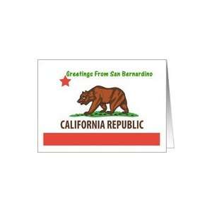  California   City of San Bernardino   Flag   Souvenir Card 