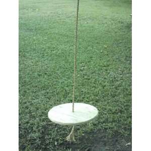  Natural Disk Tree Swing with Natural Manila Ropes. Toys & Games