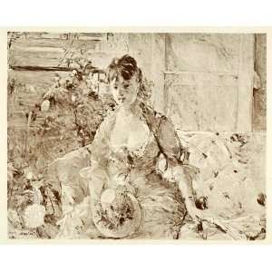 1905 Print Berthe Morisot Female Painter Artist Portrait Seated Woman 