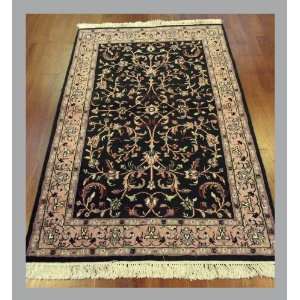  Handmade Indian Kashan Area Rug 4x6 Perfect Condition 