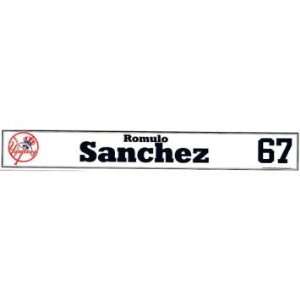 Romulo Sachez #67 2010 Yankees Spring Training Game Used Locker Room 