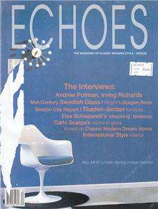 Echoes Magazine Spring 1998 Mid Century Modern Design  