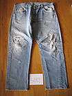 destroyed levis feathered 501 grunge jean tag 33x33 5169F items in 