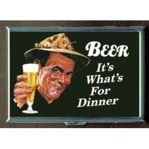 BEER ITS WHATS FOR DINNER ID Holder, Cigarette Case 